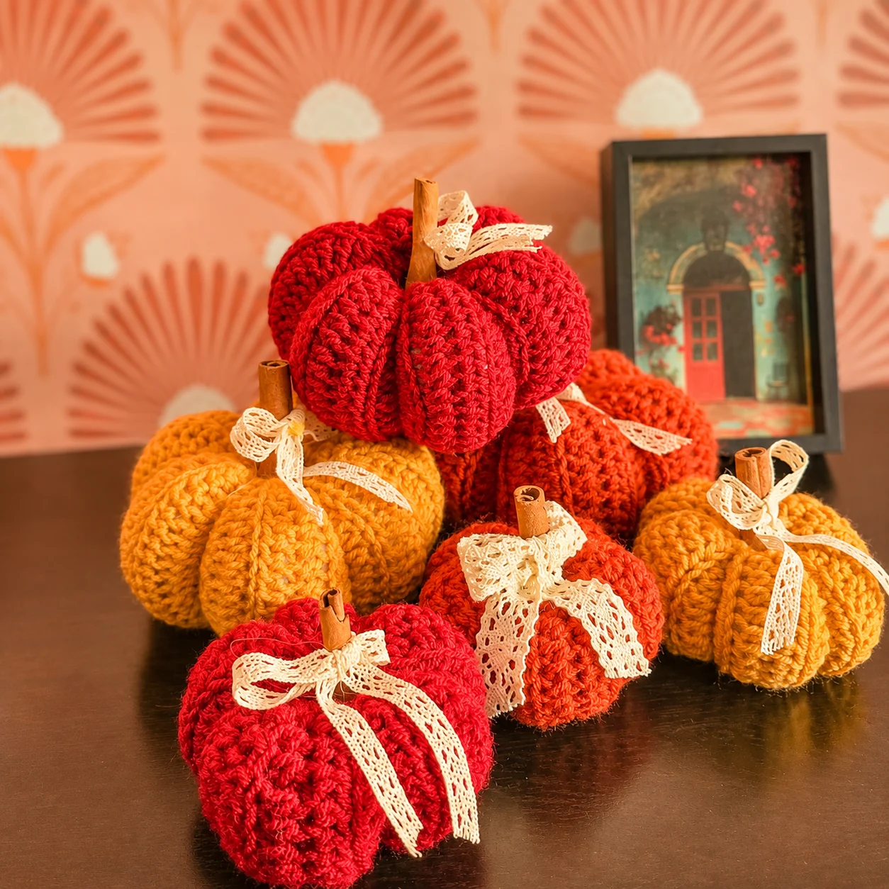 Crochet Pumpkin: Handmade Fall Decor - Thanksgiving Halloween Ornament