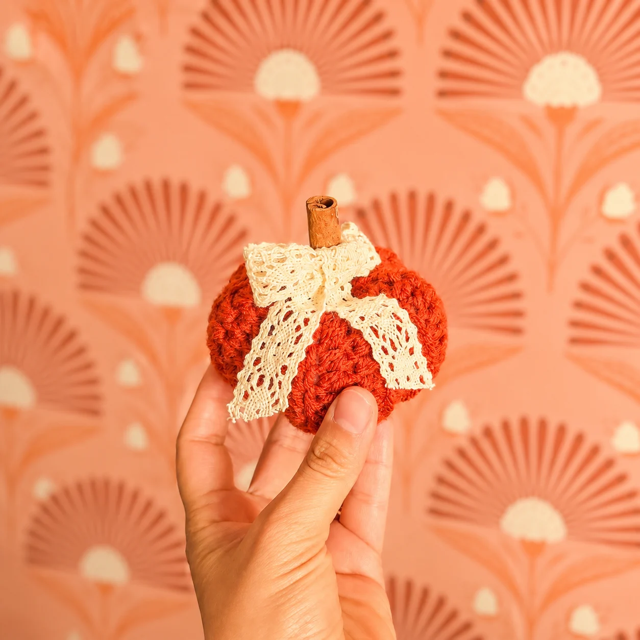 Crochet Pumpkin: Handmade Fall Decor - Thanksgiving Halloween Ornament - Image 7