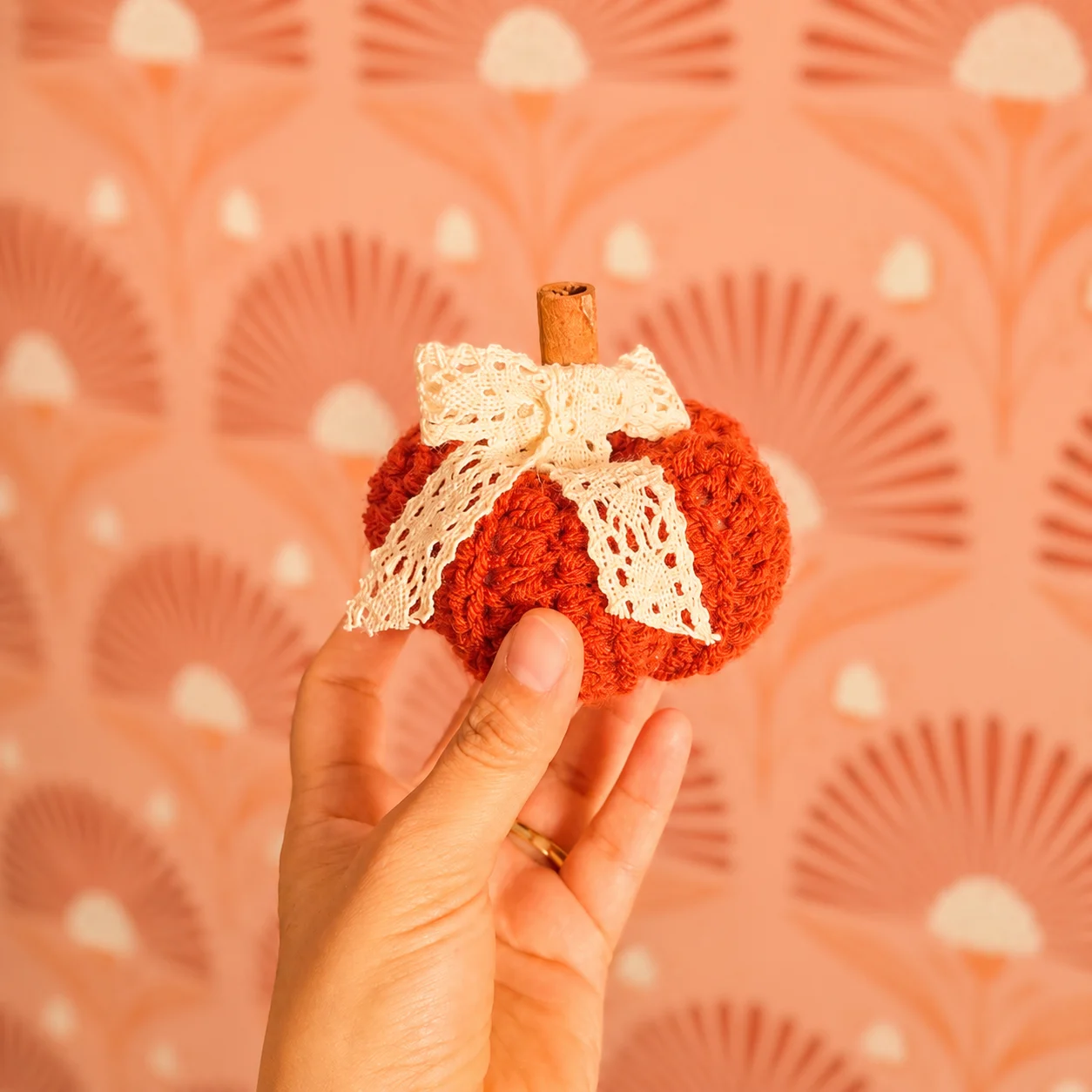 Crochet Pumpkin: Handmade Fall Decor - Thanksgiving Halloween Ornament - Image 6