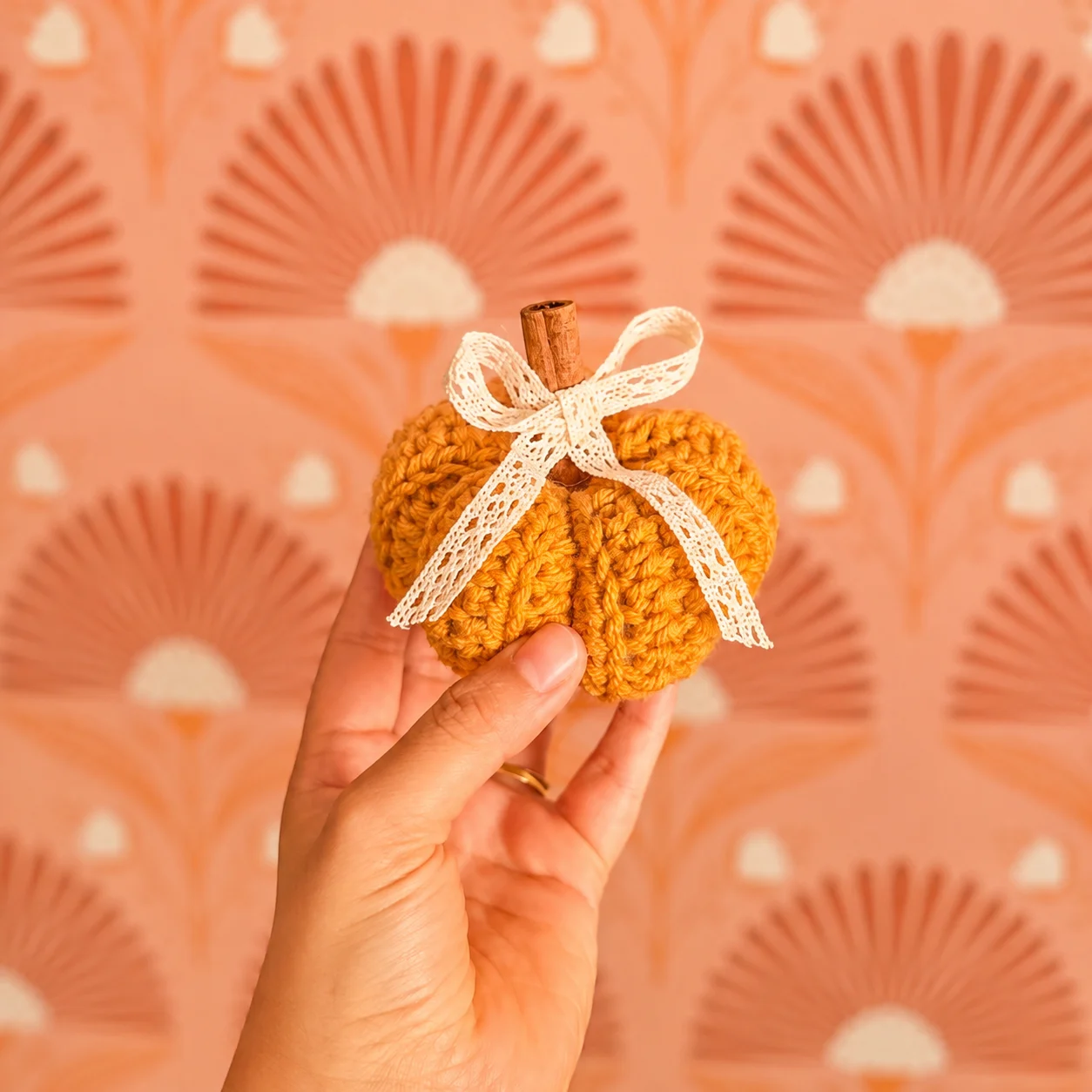 Crochet Pumpkin: Handmade Fall Decor - Thanksgiving Halloween Ornament - Image 5