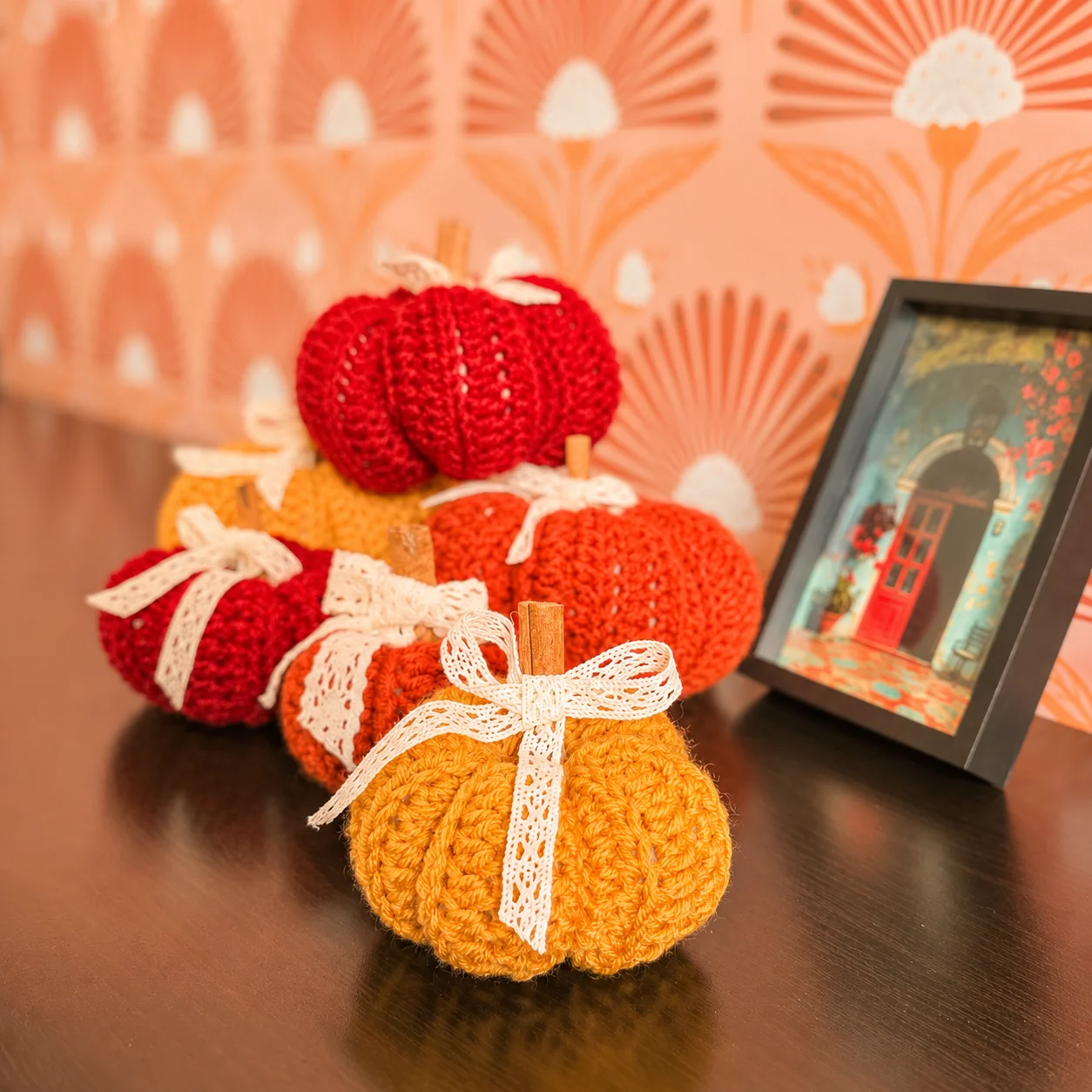 Crochet Pumpkin: Handmade Fall Decor - Thanksgiving Halloween Ornament - Image 16