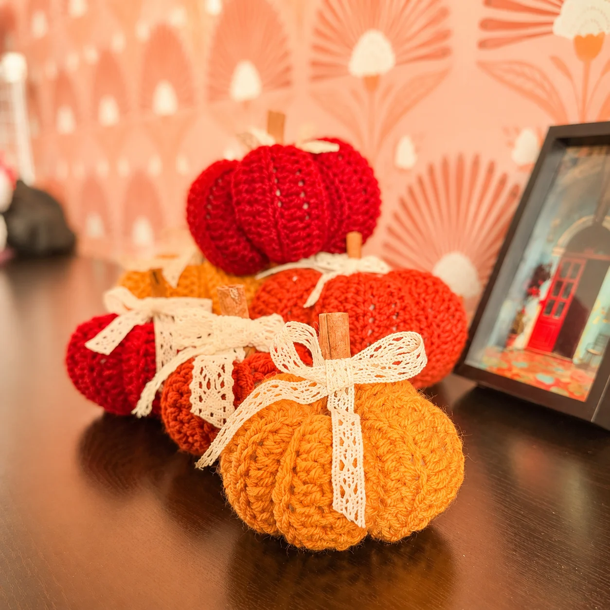 Crochet Pumpkin: Handmade Fall Decor - Thanksgiving Halloween Ornament - Image 15