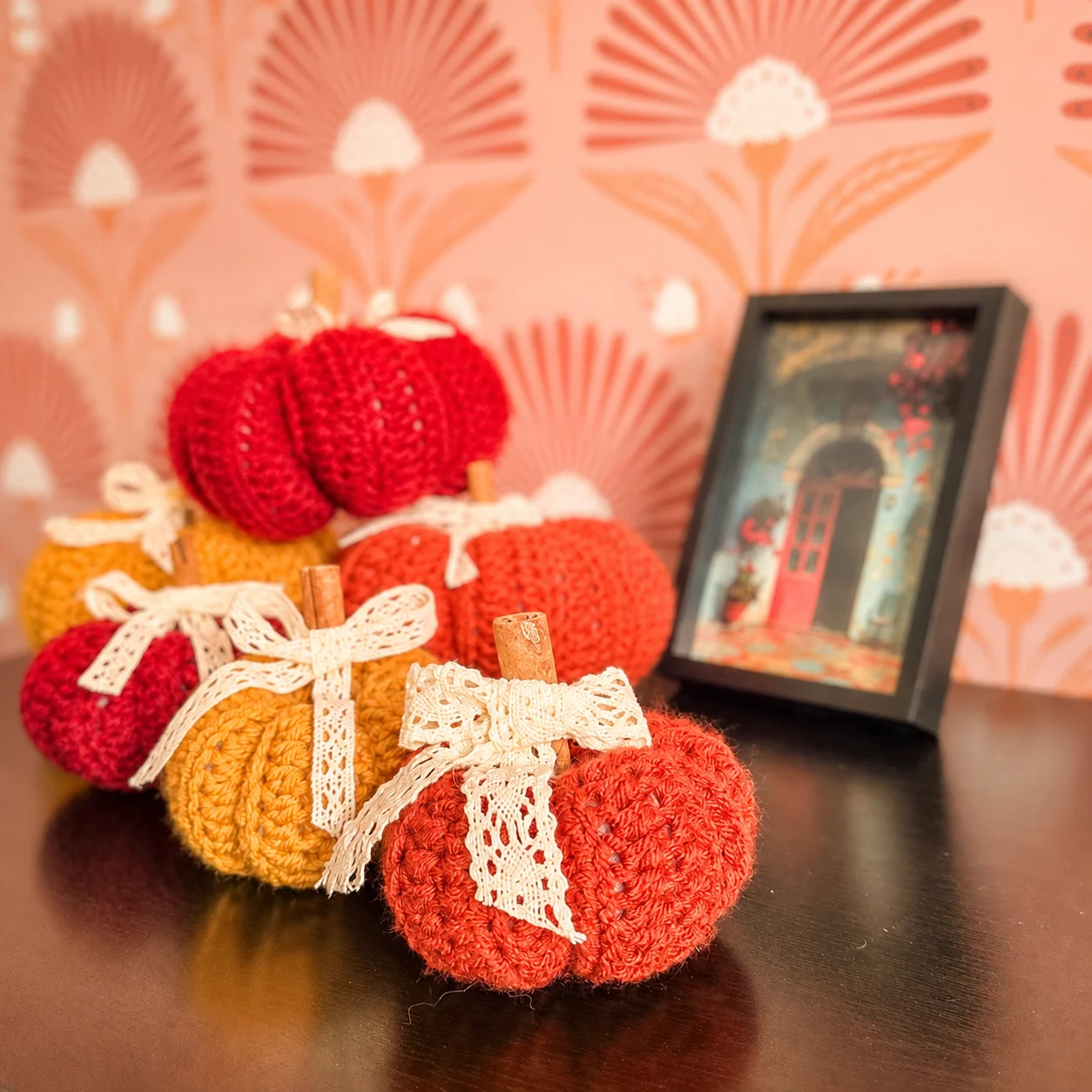 Crochet Pumpkin: Handmade Fall Decor - Thanksgiving Halloween Ornament - Image 13