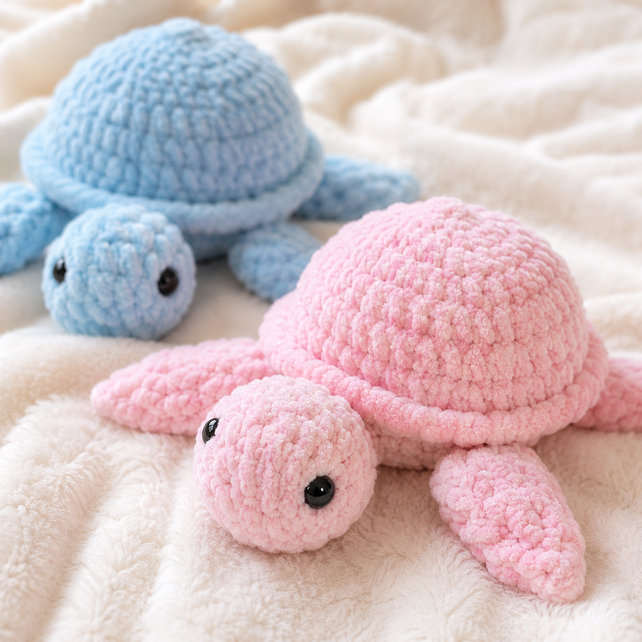 Customizable Crochet Turtle Plush: Handmade Chenille Amigurumi - Image 5